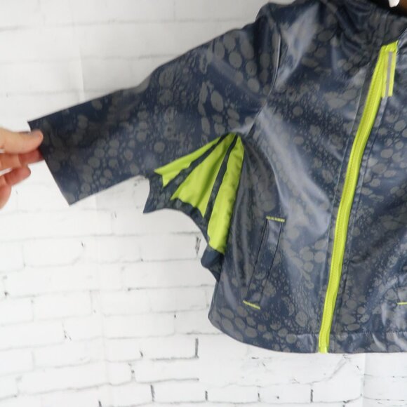 CAT & JACK GREY WITH YELLOW DINOSAUR RAIN JACKET WITH HOOD SIZE 18M - Picture 7 of 12